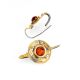 Cognac Amber Earrings In Gold Plated Silver The Aida, image , picture 3