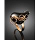 Black Synthetic Onyx Ring In Gold The Serenade, Ring Size: Adjustable, image , picture 2
