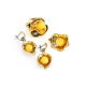 Drop Amber Earrings In Gold-Plated Silver The Turandot, image , picture 4