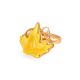 Leaf Shaped Amber Ring In Gold The Canada, Ring Size: 8 / 18, image , picture 3