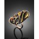 Wonderful Amber Ring In Gold The Electra, Ring Size: 8.5 / 18.5, image , picture 2