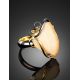 Refined Gold-Plated Open Ring With Genuine Mammoth Ivory The Era, Ring Size: Adjustable, image , picture 2