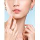 Wavy Gold-Plated Ring With Honey Amber The Leia, Ring Size: 8.5 / 18.5, image , picture 2