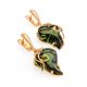 Bold Gold-Plated Earrings With Synthetic Tourmaline The Serenade, image , picture 4