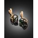 Bold Gold-Plated Earrings With Synthetic Tourmaline The Serenade, image , picture 2