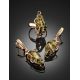 Handcrafted Golden Ring With Green Amber Stone The Rialto, Ring Size: Adjustable, image , picture 4
