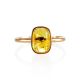 Laconic Amber Ring With Inclusions The Clio, Ring Size: 8 / 18, image , picture 3