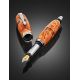 Handmade Birch Wood Fountain Pen With Cognac Amber The Indonesia, image , picture 2