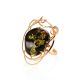 One Size Gold-Plated Ring With Bold Green Amber The Rialto, Ring Size: Adjustable, image , picture 4