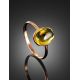 Amber Ring In Gold With Inclusion The Clio, Ring Size: 8 / 18, image , picture 2