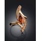 Golden Amber Ring With Crystals The Raphael, Ring Size: 8 / 18, image , picture 2