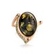 Golden Amber Ring With Green Crystals The Raphael, Ring Size: 5.5 / 16, image , picture 3