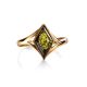 Gold-Plated Ring With Green Amber The Colombina, Ring Size: 11 / 20.5, image , picture 4