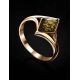 Gold-Plated Ring With Green Amber The Colombina, Ring Size: 8.5 / 18.5, image , picture 2