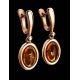 Drop Amber Earrings In Gold-Plated Silver The Goji, image , picture 2