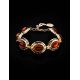 Link Amber Bracelet In Gold Plated Silver The Ellas, image , picture 2