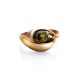 Gold-Plated Ring With Green Amber The Peony, Ring Size: 5 / 15.5, image , picture 4