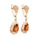 Amber Earrings In Gold-Plated Silver The Luxor, image , picture 3