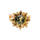 Green Amber Ring In Gold-Plated Silver The Aster, Ring Size: 5 / 15.5, image , picture 5