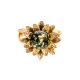 Green Amber Ring In Gold-Plated Silver The Aster, Ring Size: 11.5 / 21, image , picture 5