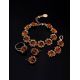 Gold-Plated Ring With Cognac Amber The Aster, Ring Size: 11 / 20.5, image , picture 5