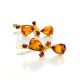 Gold-Plated Earrings With Cognac Amber The Symphony, image , picture 5
