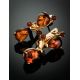 Gold-Plated Earrings With Cognac Amber The Symphony, image , picture 2