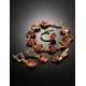 Drop Amber Earrings In Gold-Plated Silver The Sphere, image , picture 4