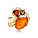 Multicolor Amber Ring In Gold-Plated Silver The Symphony, Ring Size: 6 / 16.5, image , picture 2
