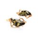 Green Amber Earrings In Gold-Plated Silver The Vesta, image , picture 5