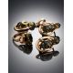 Green Amber Ring In Gold-Plated Silver The Prussia, Ring Size: 11.5 / 21, image , picture 7