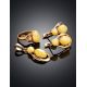 Butterscotch Amber Ring In Gold-Plated Silver The Prussia, Ring Size: 10 / 20, image , picture 6