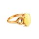 Butterscotch Amber Ring In Gold-Plated Silver The Prussia, Ring Size: 13 / 22, image , picture 5