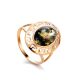 Golden Ring With Green Amber The Ellas, Ring Size: 8.5 / 18.5, image , picture 4