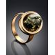 Adjustable Amber Ring In Gold-Plated Silver The Goji, Ring Size: Adjustable, image , picture 2