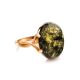 Green Amber Ring In Gold-Plated Silver The Napoli, Ring Size: 13 / 22, image , picture 5