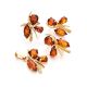 Bold Gold-Plated Ring With Cognac Amber The Verbena, Ring Size: 11 / 20.5, image , picture 4