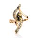 Amber Ring In Gold With Crystals The Raphael, Ring Size: 6.5 / 17, image , picture 3