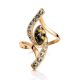 Amber Ring In Gold With Crystals The Raphael, Ring Size: 8.5 / 18.5, image , picture 3