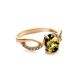 Amber Ring In Gold With Green Crystals The Raphael, Ring Size: 9.5 / 19.5, image , picture 3