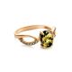 Amber Ring In Gold With Green Crystals The Raphael, Ring Size: 5.5 / 16, image , picture 3