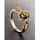Amber Ring In Gold With Green Crystals The Raphael, Ring Size: 8 / 18, image , picture 2