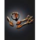Lovely Cognac Amber Ring In Gold-Plated Silver The Adagio, Ring Size: 11.5 / 21, image , picture 6