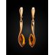 Classy Amber Dangles In Gold-Plated Silver The Adagio, image , picture 2