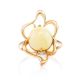 Filigree Amber Ring In Gold-Plated Silver The Daisy, Ring Size: 11.5 / 21, image , picture 3