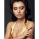 Stylish Honey Amber Earrings In Gold-Plated Silver The Shanghai, image , picture 3