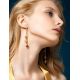 Amber Chain Dangle Earrings In Gold-Plated Silver The Casablanca, image , picture 2