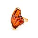 Gold-Plated Silver Ring With Cognac Amber The Lagoon, Ring Size: Adjustable, image , picture 3