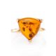 Triangle Amber Ring In Gold, Ring Size: 7 / 17.5, image , picture 3