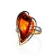 Handcrafted Amber Cocktail Ring In Gold Plated Silver The Rialto, Ring Size: Adjustable, image , picture 3